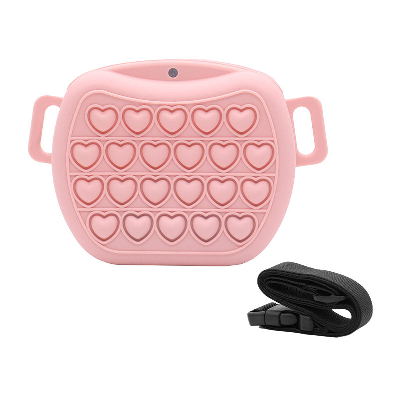 Silikon Snack und Trainingstasche -geräuscharm- mit Gürtel und Herzen