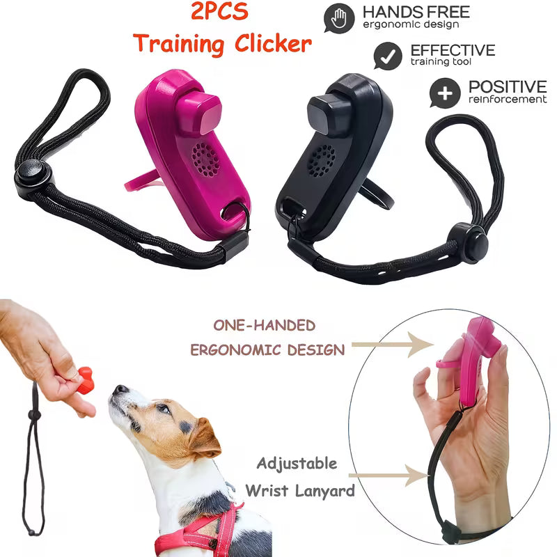Klicker-Ring für Haustiertraining – ergonomisch, präzise & einhändig bedienbar