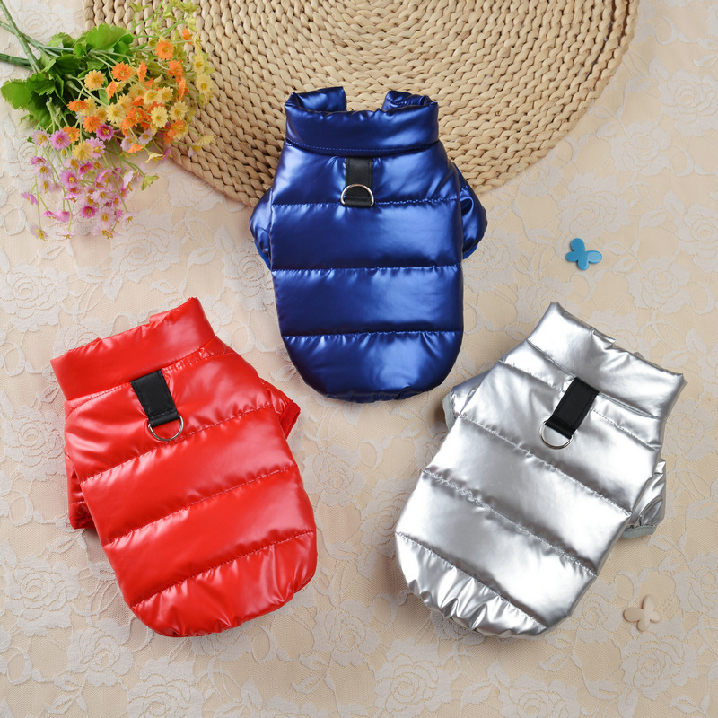 Winter Warm Weste für Hunde – warm, winddicht & mit coolem metallischen Look
